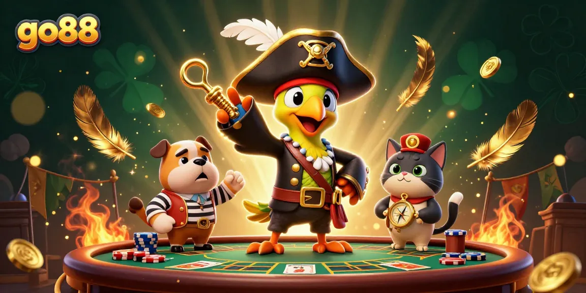 Experience winning strategies at go88 with this vibrant casino-themed illustration.