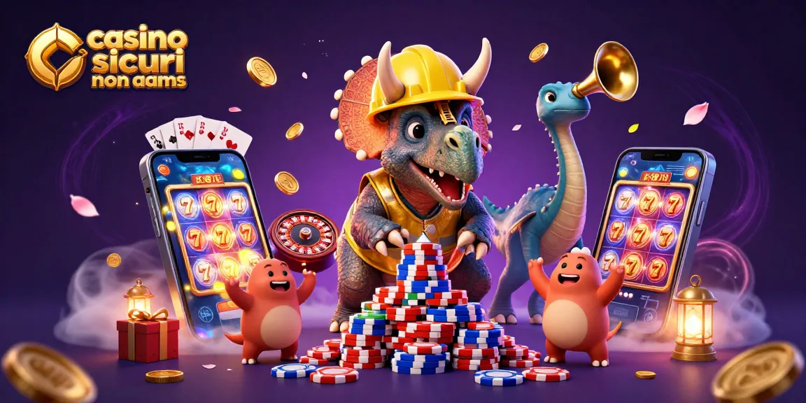Engage with casino sicuri non aams through dynamic 3D casino illustration featuring immersive gaming elements.