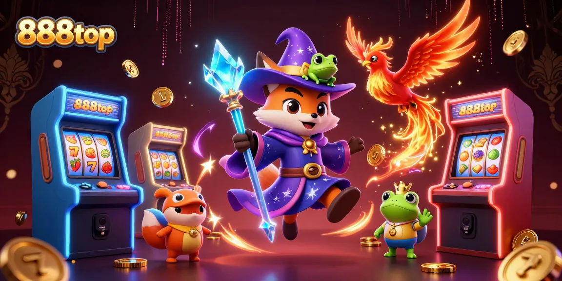 Engage with 888top's magical gaming experience featuring wizards and slot machines.