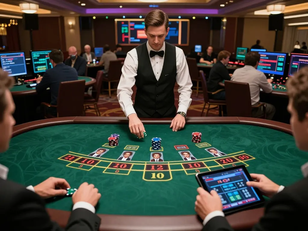 Players engaging in strategic blackjack action at lc88's vibrant online casino