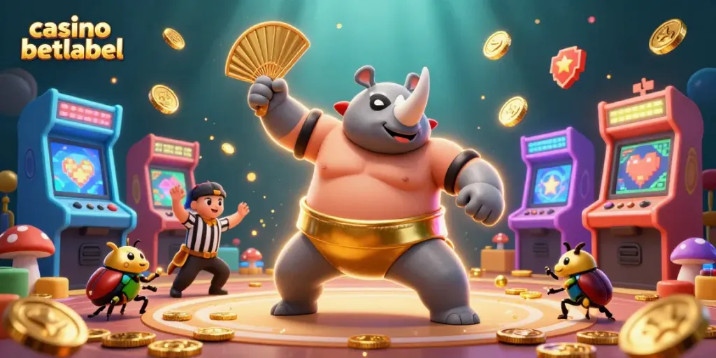 Experience excitement at casino betlabel with a vibrant 3D illustration showcasing thrilling gaming action.