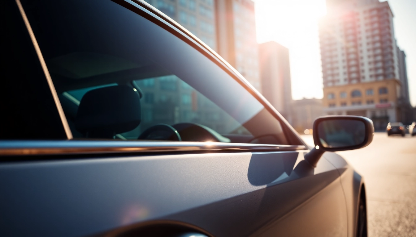 Highlight the benefits of ceramic window tint on cars in sunny settings.