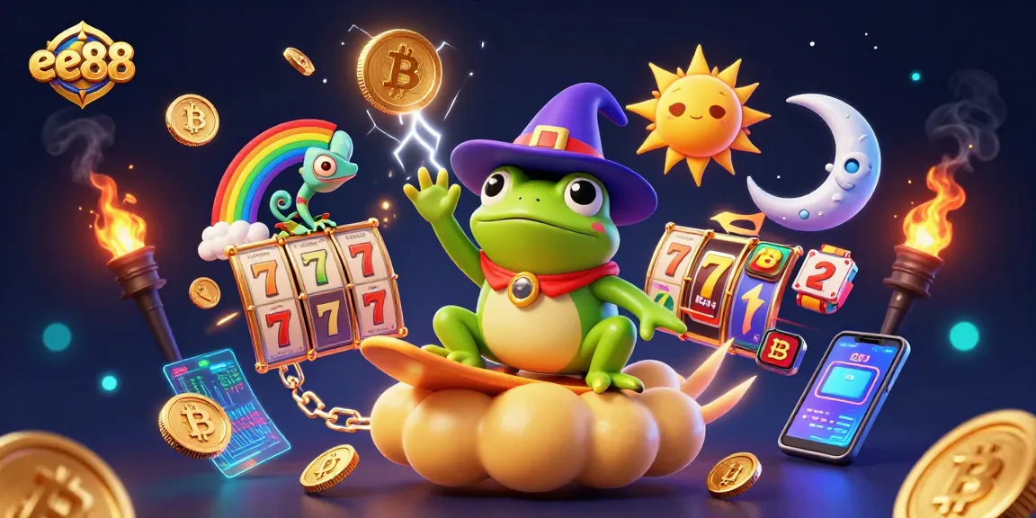 Experience ee88's thrilling jackpot action with vibrant slot scenes and crypto elements!